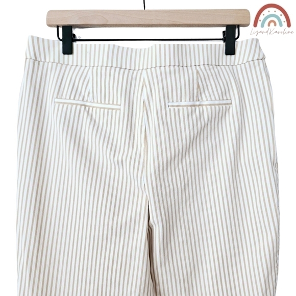 Chico's Secret Stretch Striped Straight Leg Slimming Pants - Picture 6 of 12